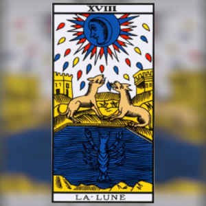 Marsailles Tarot Moon Card